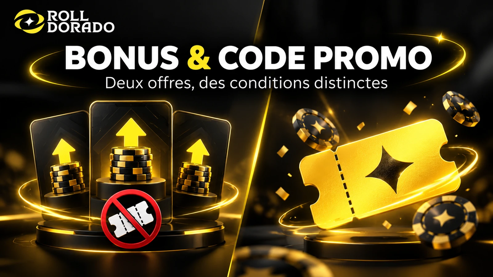Rolldorado : bonus automatique et promotion avec code distincts